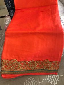 Heavy Border Saree with Blouse