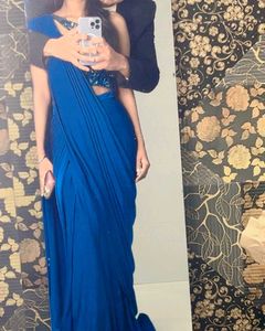 Designer Teal Blue Lehenga saaree