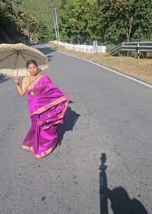 Purple Art Silk Saree