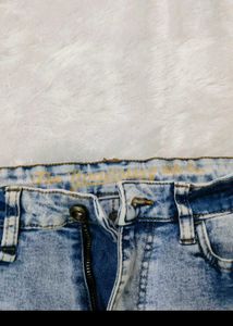 Distressed Frayed Denim Shorts
