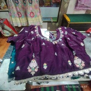 Exquisite Purple Embroidered Lehenga Choli