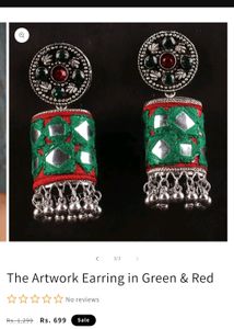 Ambi Earrings with Mirror Work.