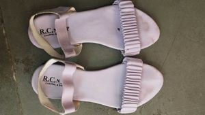Lavender Ruched Strap Sandals