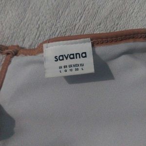 Brown Textured Bikini Set