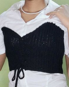 🖤Chic Black Knit Bralette Top🎀