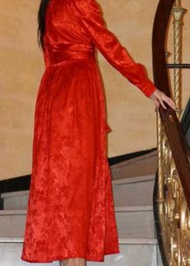 Elegant Red Velvet dress