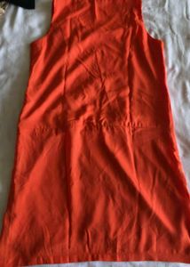 Bright Orange Sleeveless Dress