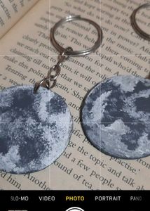2 Moon Keychains