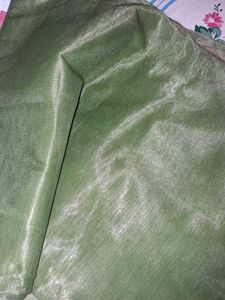 Olive Green Tissue fabric