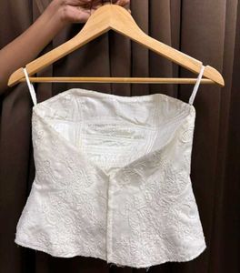 White Lace Corset Top