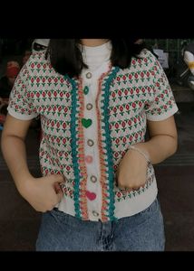 Vintage floral Crop top