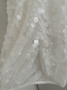 Stunning White Sequin Party Dress