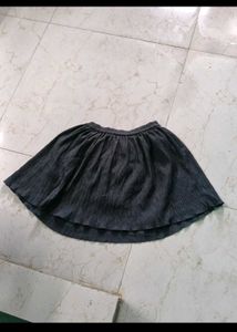 Dark Grey Textured Skirt
