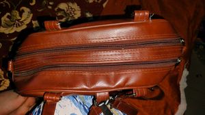 Vintage Brown Leather Laptop Bag