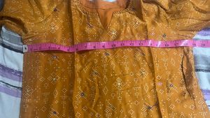 Yellow Printed Kurta Set with Dupatta