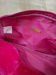 Juicy Couture Pink Velvet Bow Handbag