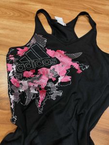 Adidas Black Floral Tank Top