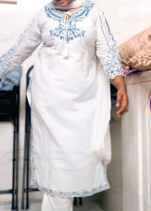 pure cotton dress with dupatta