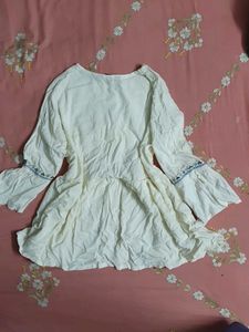 Embroidery Creme Kurta