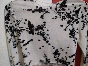 Sheer Floral Long Sleeve Top