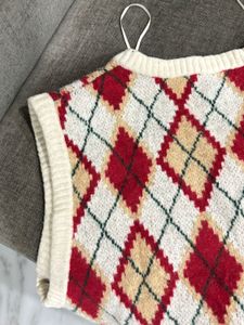 Zara Argyle Sweater Vest