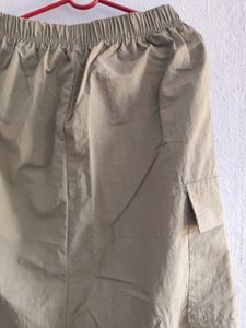 Khaki Midi Cargo Skirt