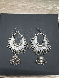 combo Boho Jhumka Earrings and bag