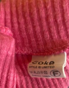 Knitted Pink Zip-Up Hoodie