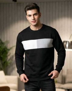 Black Color 5xl Block Sweatshirt