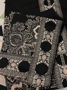 Black & White Printed Ethnic Skirt