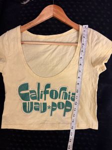 Yellow California WayPOP Crop T-Shirt