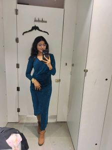 Sparkling Teal Blue Bodycon Dress