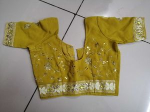 Stunning Mustard Yellow Embroidered Saree