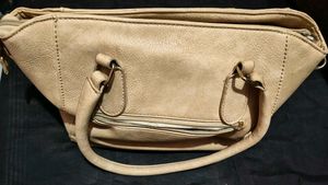 Stylish Taupe Faux Leather Handbag
