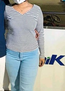 price drop !!! Striped Long Sleeve Top
