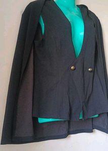 Stylish Black Blazer Cape good condition
