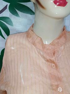 (1059)Peach Tunic Dress