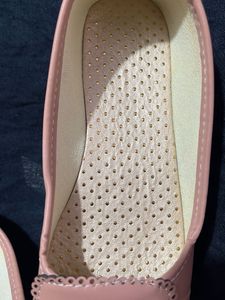Cute Pink Loafers with Embellishment