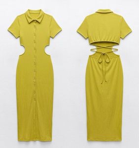 Stylish Cutout Button-Down Dress