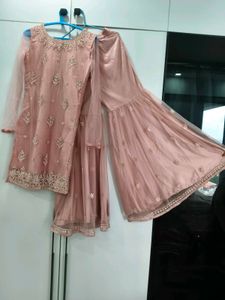 onion pink heavy garara suit