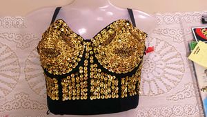 Sequin Embellished Crop Top