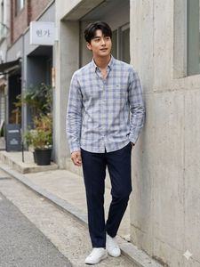 Premium Lacoste Checkered Button-Down Shirt |