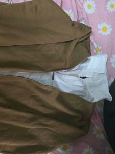 Brown Open Front Sweatshirt
