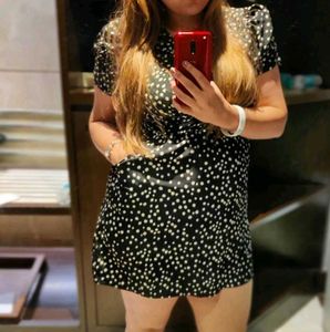 Polka Dot Mini black Dress