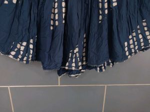 Blue Printed Long Skirt