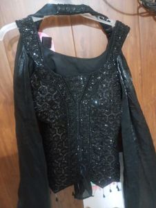 Black Beaded Blouse