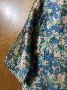 Pure Silk Floral Print Kurta