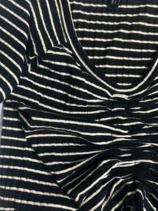 Striped Ruched Crop Top