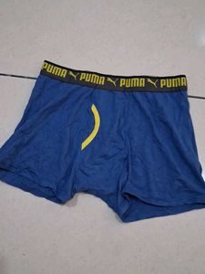 Puma Blue Boxers with Yellow Accent