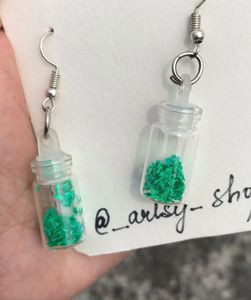 Mini Jar Glitter Earrings